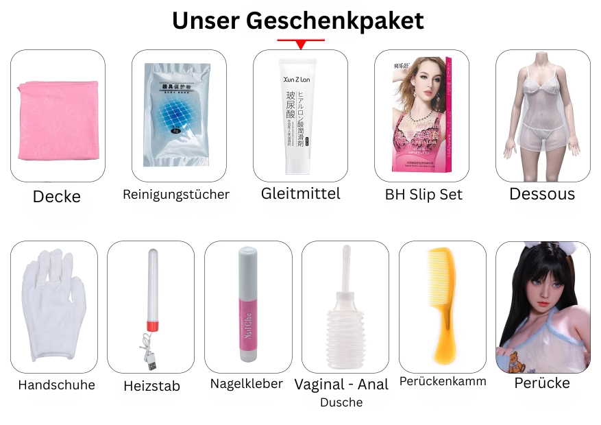 Emmelie Spitzen DOLL TPE Sex Puppe mit Metall Skelett in 3 Größen